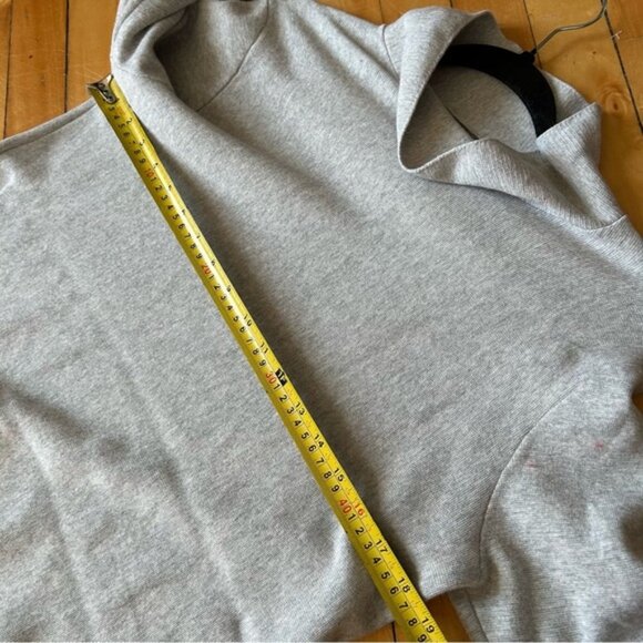 COS Sz S Grey Cotton High Collar Relaxed Long Sleeves Light Sweater - Picture 9 of 9